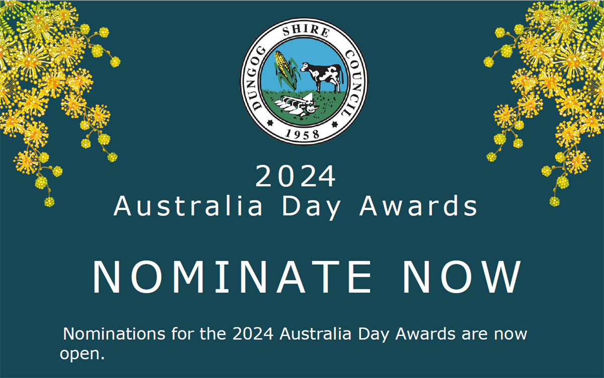 2024 Australia Day Awards nominations now open. Dungog Shire Council